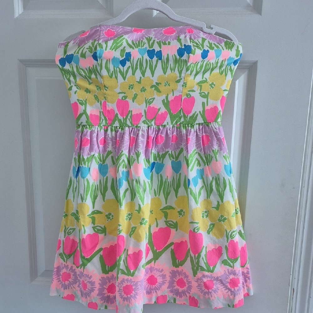 Lilly Pulitzer Floral Mini Dress - Pink, Yellow, Green, Blue